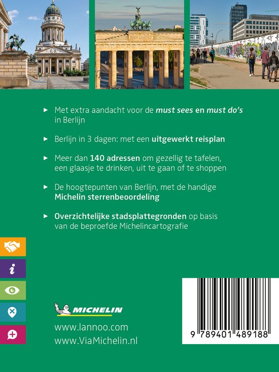 De Groene Reisgids Weekend Berlijn: must sees, reisplan, 140 adressen, sterrenbeoordeling, stadsplattegronden.