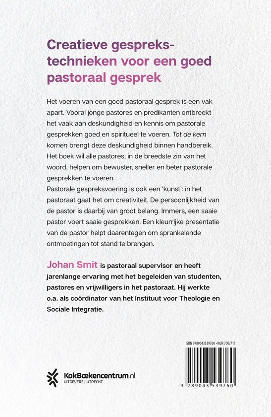 Creatieve gespreks technieken voor een goed pastoraal gesprek. Johan Smit is pastoraal supervisor met jarenlange ervaring.