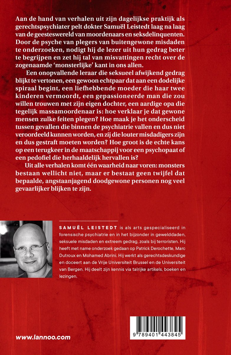 In het hoofd van moordenaars en seksdelinquenten - back cover