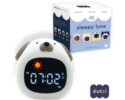 Product: Dutsi - Slaaptrainer Kinderen - Sleepy Luna - Hondje - Met Wekker, Witte Ruis & Nachtlampje - Helpt bij een Gezond Slaapritme, van het merk 
