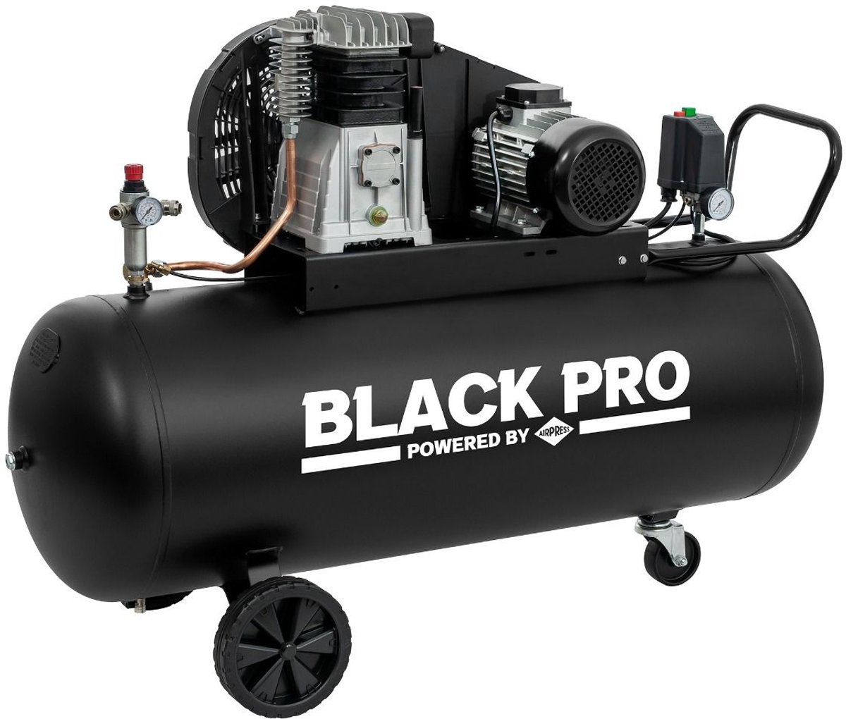 Tweecilindercompressor Black Pro B3800B/200 | 200 L | 10 bar | 3 PK/2.2 kW | 289.3 L/min | 230 V