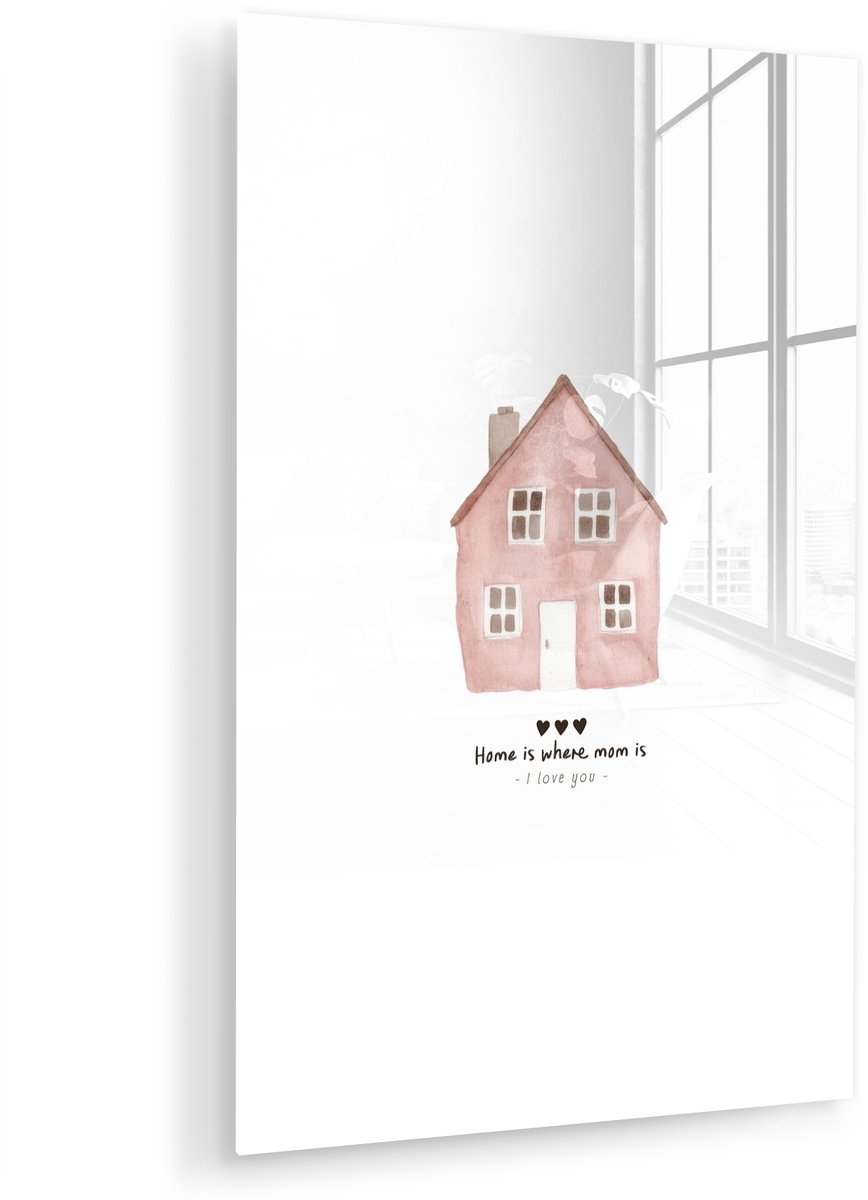 Huisje - Roze - Quote - Moeder