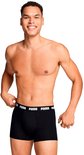 Zwarte Puma boxershorts met witte PUMA-band, model past ze aan