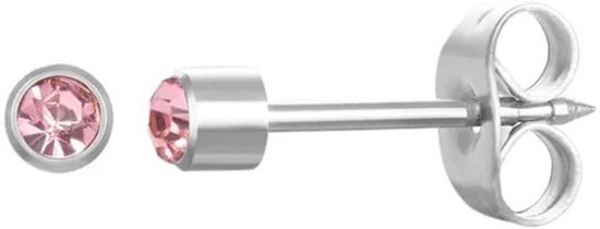 Aramat Jewels - Oorbellen - Zilverkleur / 3mm / Groen - Zilverkleur - - - Cadeau