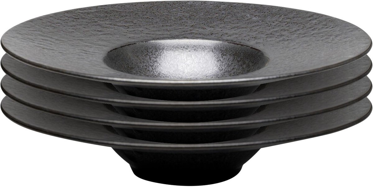 Soepborden Cosmos Ø27cm zwart (4/set) Kare Design