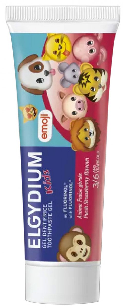 Elgydium Kids Tandpasta Gel 3/6 Jaar 50 ml (Aroma : Frosted Aardbei)
