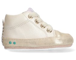 BunniesJR Zukke Zacht Meisjes Babysneakertjes - Beige/Goud - Leer - Veters