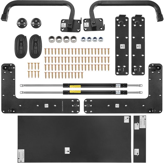 Murphy Bed Kit, Twin-Size, Verticale Diy Garderobe Bed, Pneumatische Hefboom Bed Frame Ondersteuning, Stevig Frame, Ruimtebesparende Vouwen Garderobe, Logeerkamer