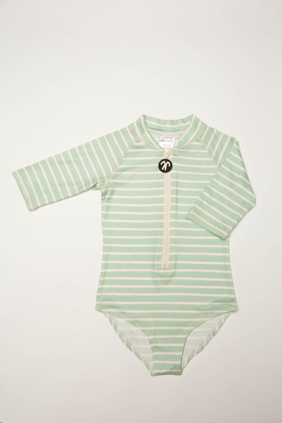 Mazuliso Baby meisje badpak eendelig korte mouwen UPF50 met een ritssluiting, roze, 68/74 cm