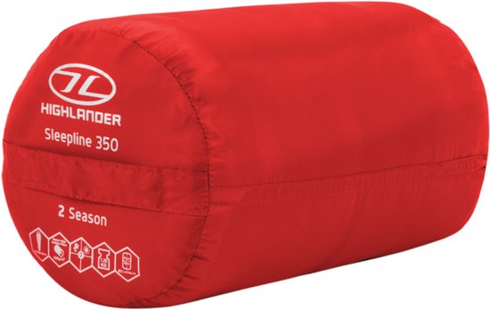 Highlander mummyslaapzak Sleepline 350 Mummy 4°C - Rood van HI — afbeelding 5