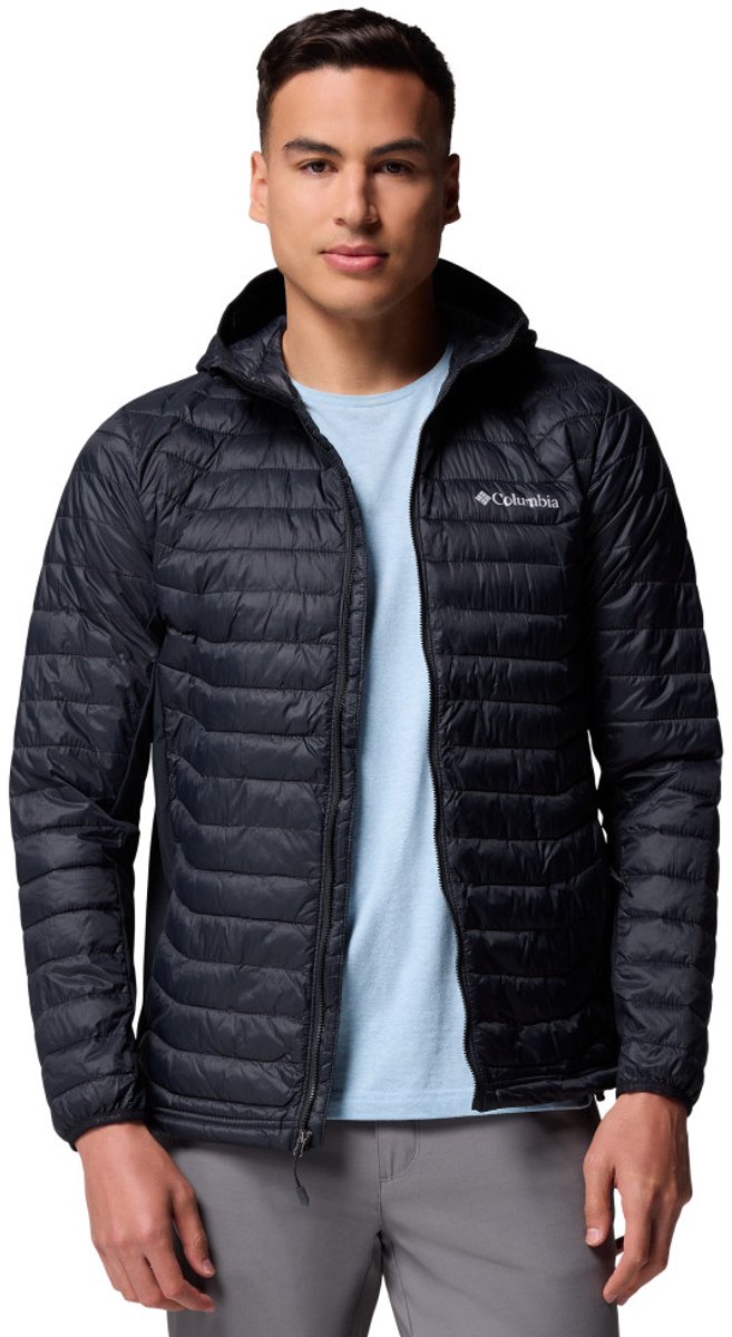 Columbia Powder Pass™ Hybrid Hooded Jacket Heren Outdoorjas Zwart
