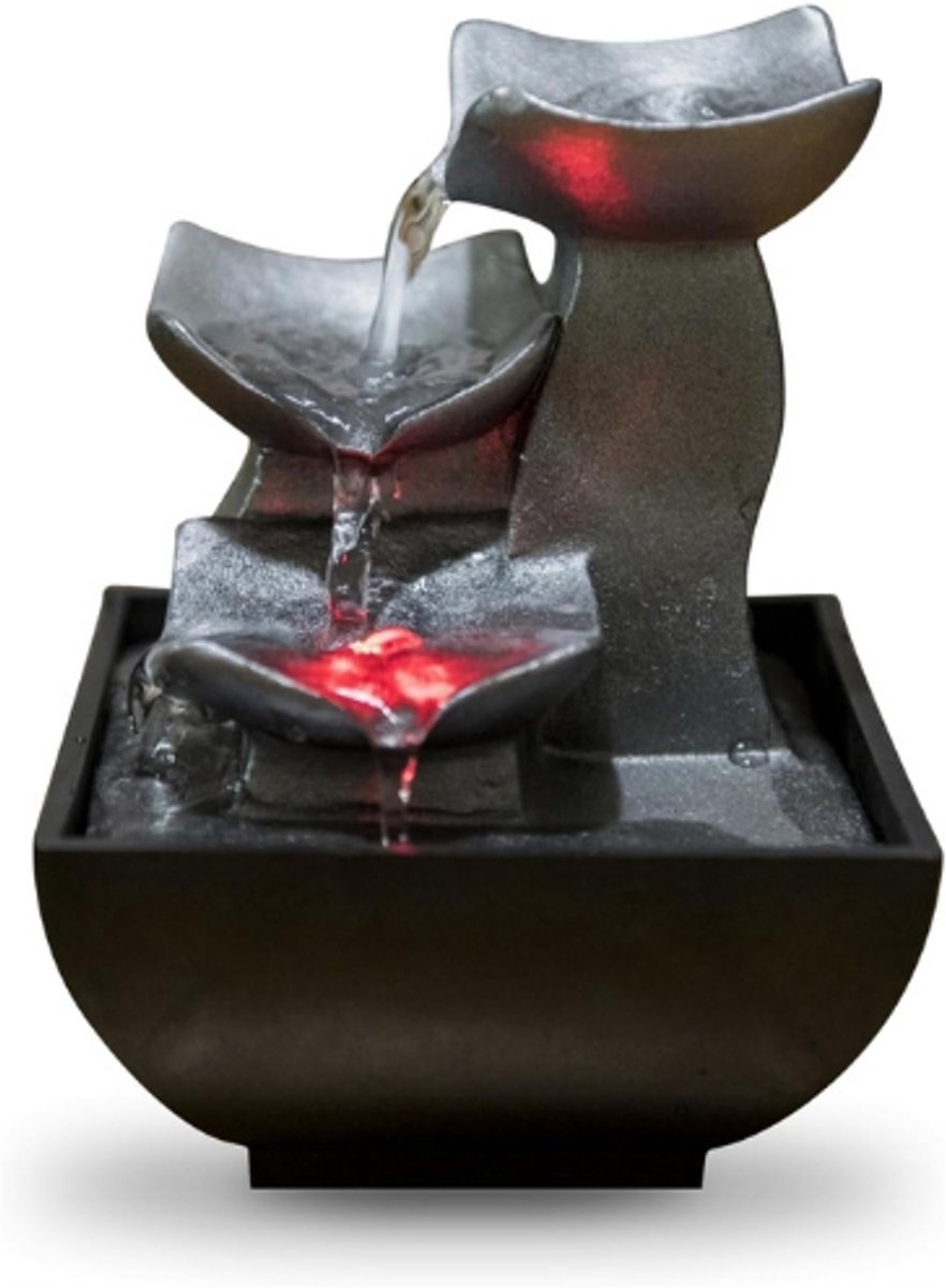 Boro Waterfall Zen Relaxing Room-Fontein met Gekleurd LED-Licht - Woonkamer, Slaapkamer, K