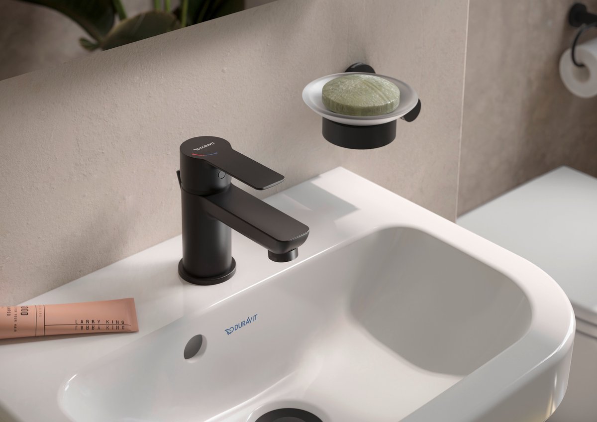 Duravit D-Code wastafel, met kraangat, met overloop, 450x335x145mm, wit hoogglans, 0748450000
