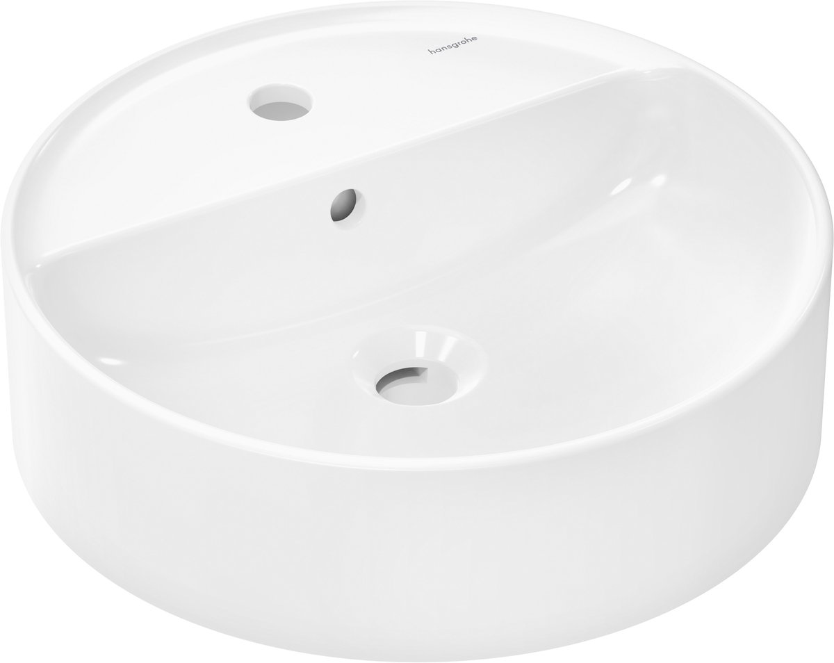 Hansgrohe Xuniva S - Waskom, diameter 45 cm, met overloop, kraangat, wit 60169450