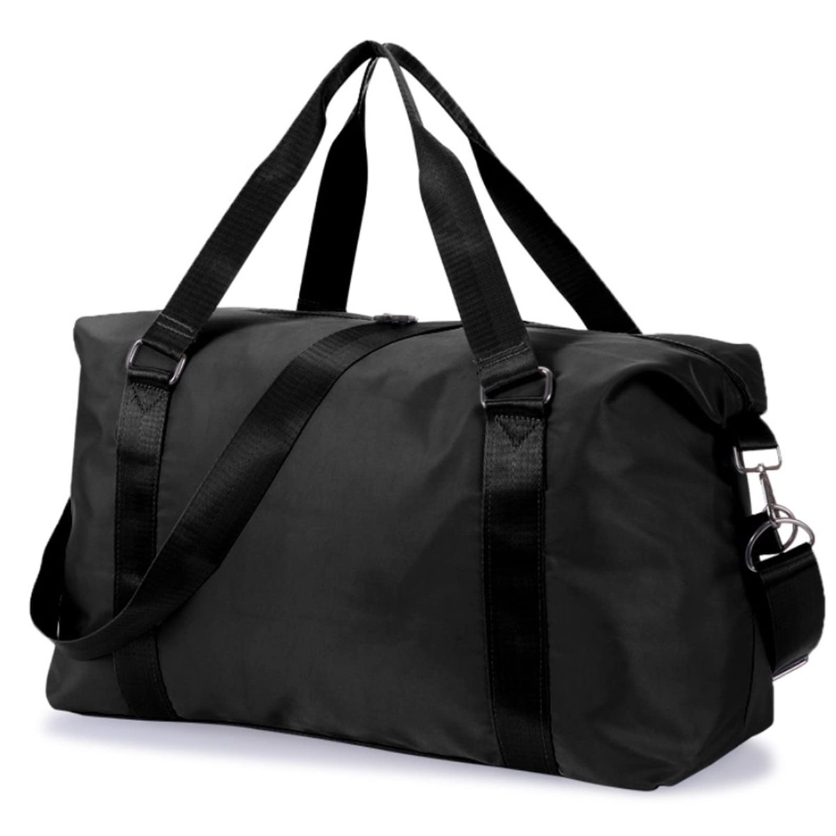 Ibenzoa® Robuuste Reiskoffer voor Heren: Multifunctionele Sport- en Weekendtas, Waterdicht, Donkerzwart