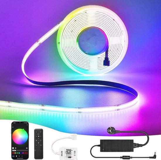 Folgemir 6M Ruban De Led Rgb, Bande De Contrôle Bluetooth, Bandeau
