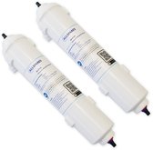 Filtre à eau AllSpares (2 pièces) pour Frigos adapté à Samsung DA29-10105J / HAFEX/EXP / EF-9603 / WSF-100, LG 5231JA2010B / ADQ73693903 / ADQ736939 et WPRO USC100