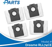 Dreame RLL74CE Stofzakken (4 Stuks, Plus.Parts® alternatief voor RDB8)