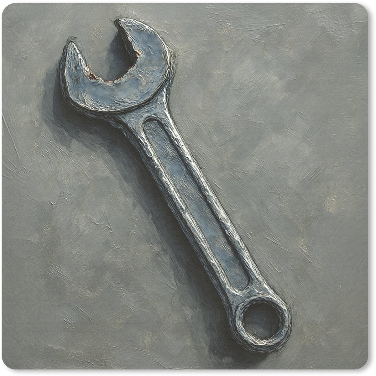 Muismat 30x30 cm - Mousepad Steeksleutel - Schilderij - Gereedschap - Verf - Muismatten