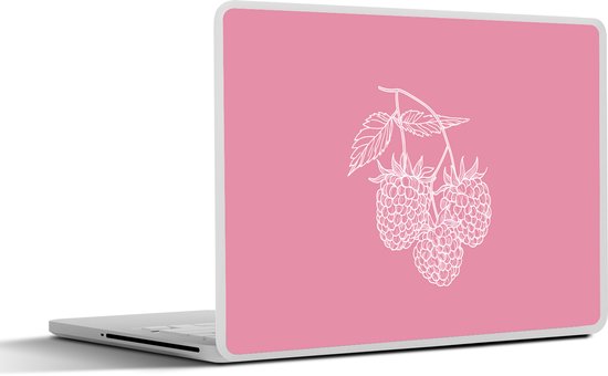 Laptop sticker - 17.3 inch - Frambozen - Steel - Getekend - Roze ...