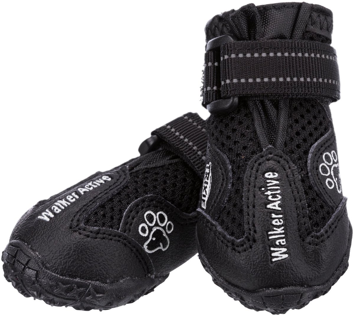 Trixie honden pootbescherming Walker Active Zwart L-XL 2 st