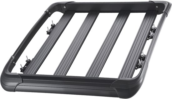 Panier de toit de voiture (1216 x 1020 x 142 mm), panier de toit universel en acier allié inoxydable avec une capacité de charge jusqu'à 68 kg, adapté aux SUV et aux camions