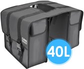 COOLJORNEY® RainSafe Fietstas - Dubbele Fietstas - Waterdichte Fietstassen voor Elektrische Fietsen - Zwart - 40L