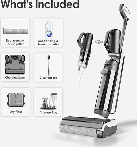 24WS10  90-10$ï¼ Redkey W12 SE Natte Droge Stofzuiger Draadloze Slimme Mop Wassen Multi Surface Draadloze Handheld Vloerwasmachine Zelfreinigend