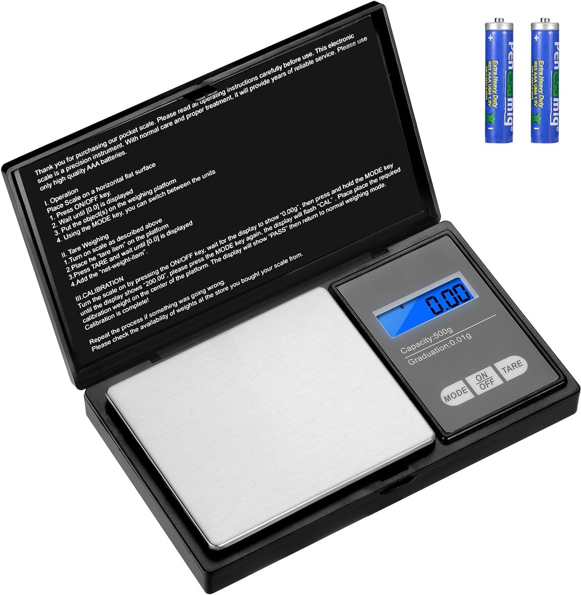 Digitale Keukenweegschaal 500g - Nauwkeurige Precisie weegschaal met LCD-display voor Kruid en Sieraden