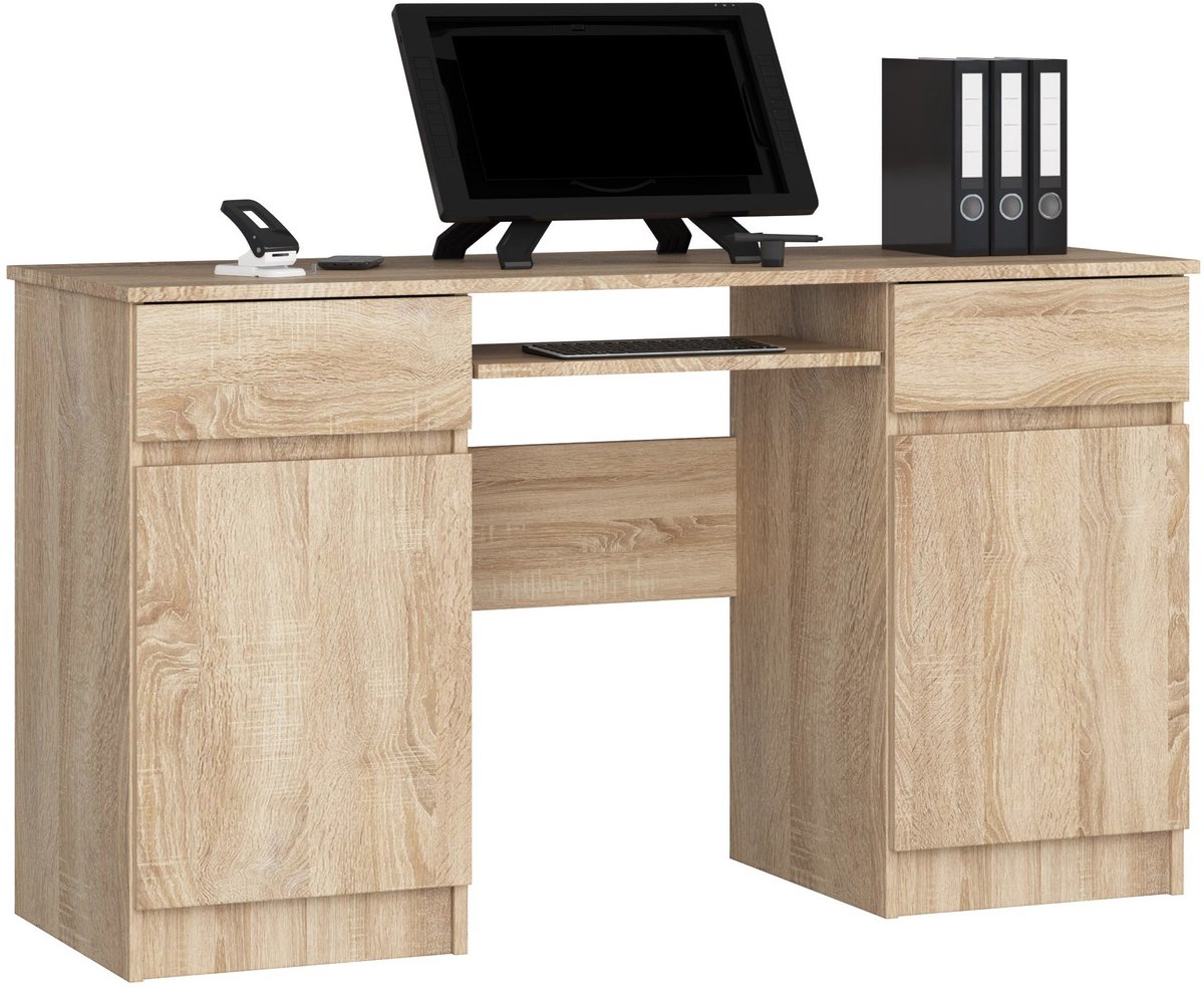 Bureau A5 / Computerbureau / Computer Tafel / Bureautafel / Sonoma Eik / 135 x 77 x 50 cm