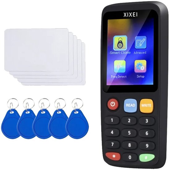 Code Reader Key Card RFID Smart Card Reader & Key Clone Copier, 125Khz Badge Writer & 13 ...