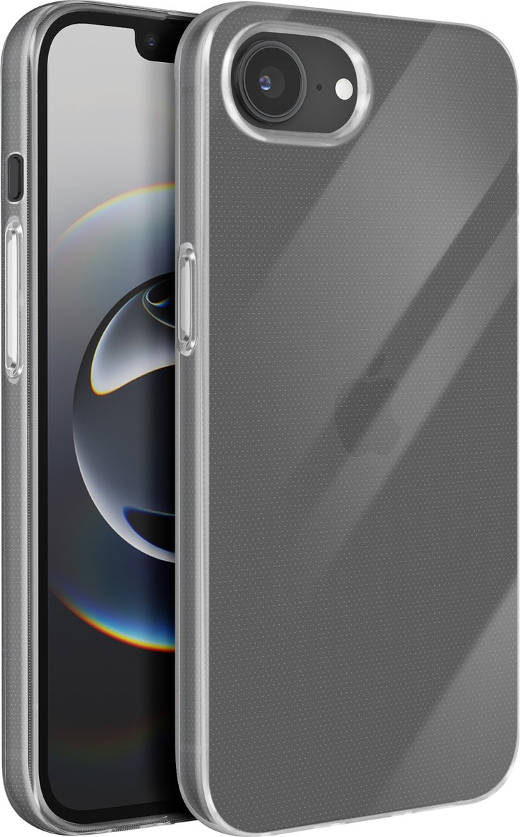 Avizar Hoesje Geschikt voor Apple iPhone 16e Omtrek Silicone, Transparant