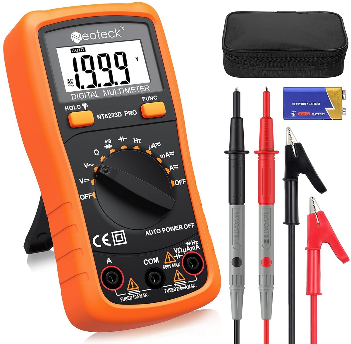 Digitale Multimeter AC/DC Spanning Huidige Ohm Capaciteit Frequentie Tester met Backlit LCD