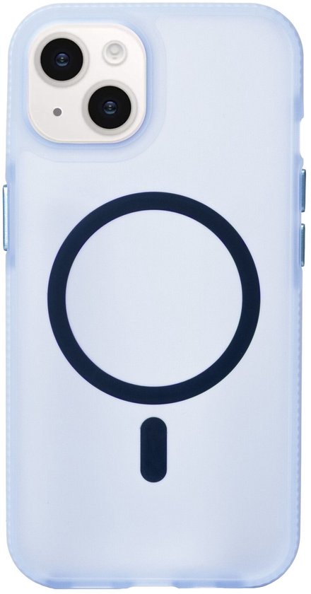 Coverzs smooth siliconen MagSafe case geschikt voor iPhone 13 (lichtblauw) - shockbestendig, MagSafe, premium bescherming, duurzaam