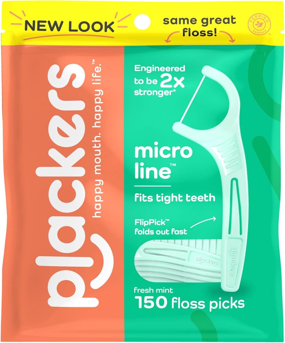 Micro Mint Tandheelkundige Flossers - Uitklapbare Tandenstoker, Super Tuffloss, 150 Stuks voor Frisse Adem
