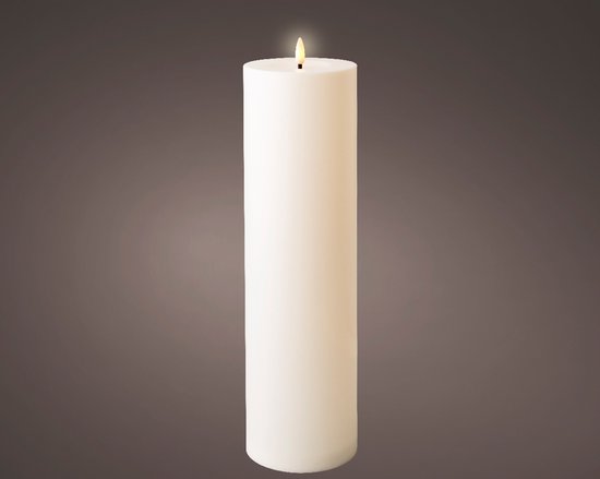 LED kaars kunststof voor buiten wit - ø10x37,5 cm