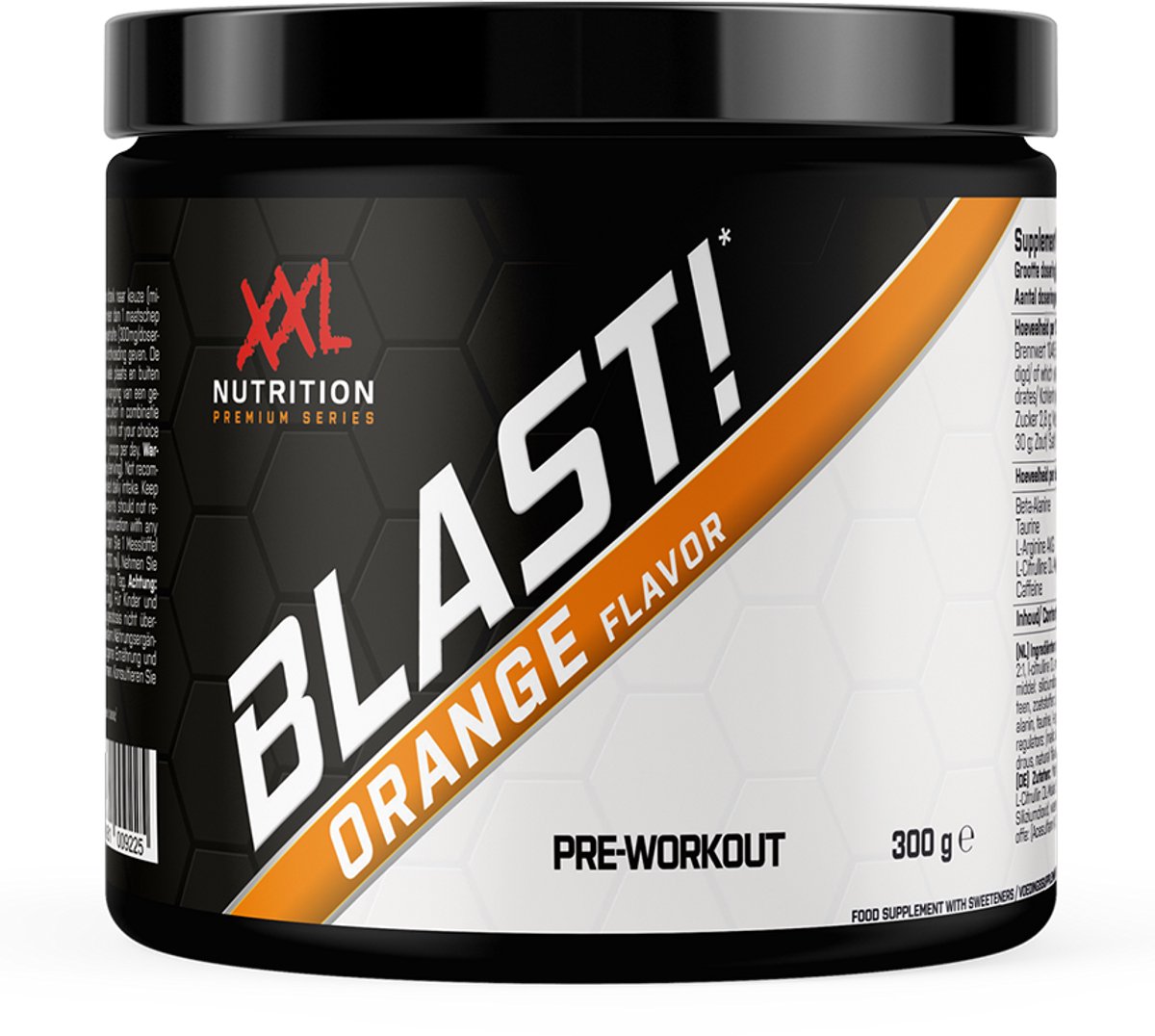 Goedkoopste XXL Nutrition - Blast! Pre Workout - Citruline Malaat, Beta-Alanine, Taurine, Arganine AKG & Cafeďne - Pre Workout Energy Drink Supplement Krachttraining - Diverse Smaken - Orange - 300 Gram (30 doseringen