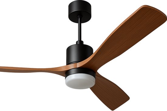 LED Plafondventilator - Hout Zwart - 18W - 1440 lumen - CCT - Kleurwissel - Niet dimbaar van LedLoket — afbeelding 3