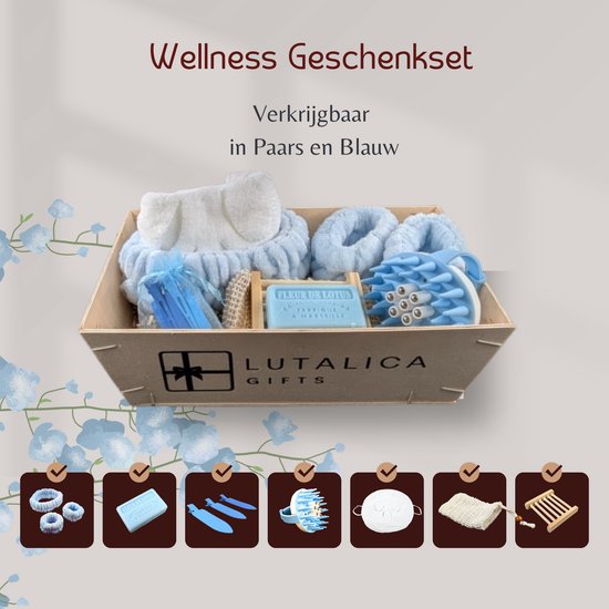 Zelfzorg Cadeauset. 8-delige Geschenkset met Lotusbloemzeep & Accessoires. Wellness & Ontspanning van Lutalica.