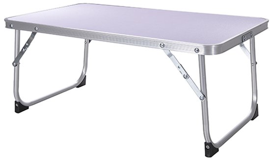 Table de camping CM - aluminium - pliable et légère - blanche - 56 x 34 x 24 cm - table d'appoint