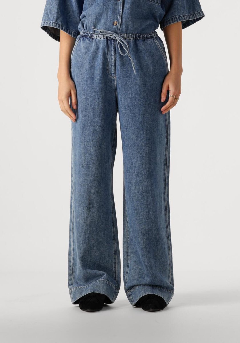 EDITED Mabel Denim Trousers Jeans Dames - Broek - Blauw - Maat 34