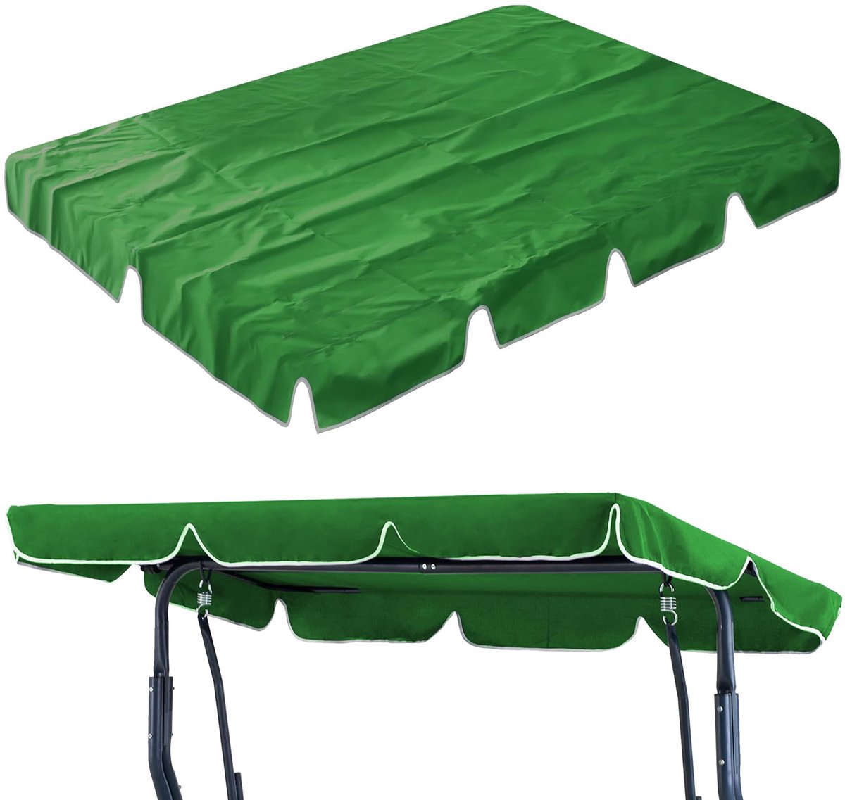 Unyqoos ® Tuin Schommelbank Dakvervanging Met Waterdichte UV-bescherming En Flexibele Pasvorm groen