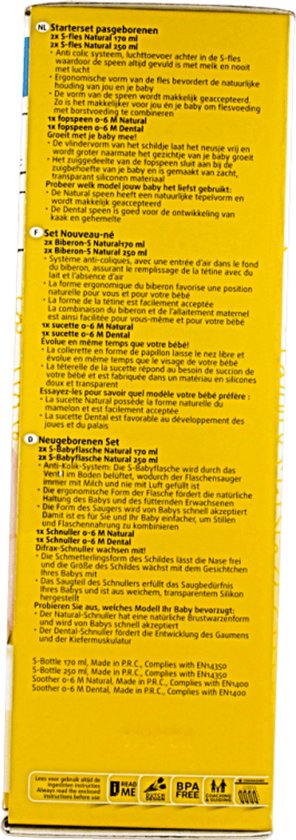 Difrax Newborn Baby Starter Pack Biberon et tétine