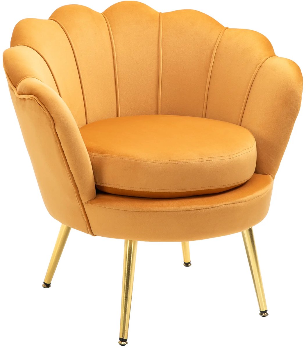 Fauteuil - Relaxstoel - Relaxfauteuil - Stoel - Met armleuning - Voor één Persoon - Geel