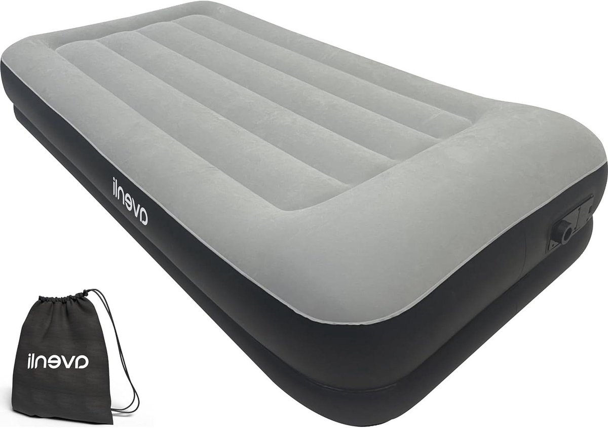 Zelfopblazend luchtbed 191 x 99 x 36 cm - comfortabel en robuust met ingebouwde pomp