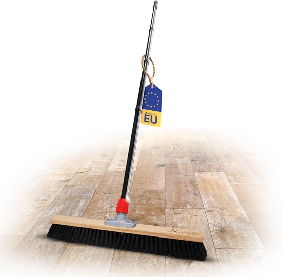 Zaalveger – Zachte bezem – Kokosharen – 90 cm – Houten steel – 160 cm Kopen | Kippers Rijssen
