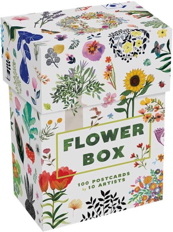 Flower box - 100 postcards by 10 artists - 12 x 17 cm