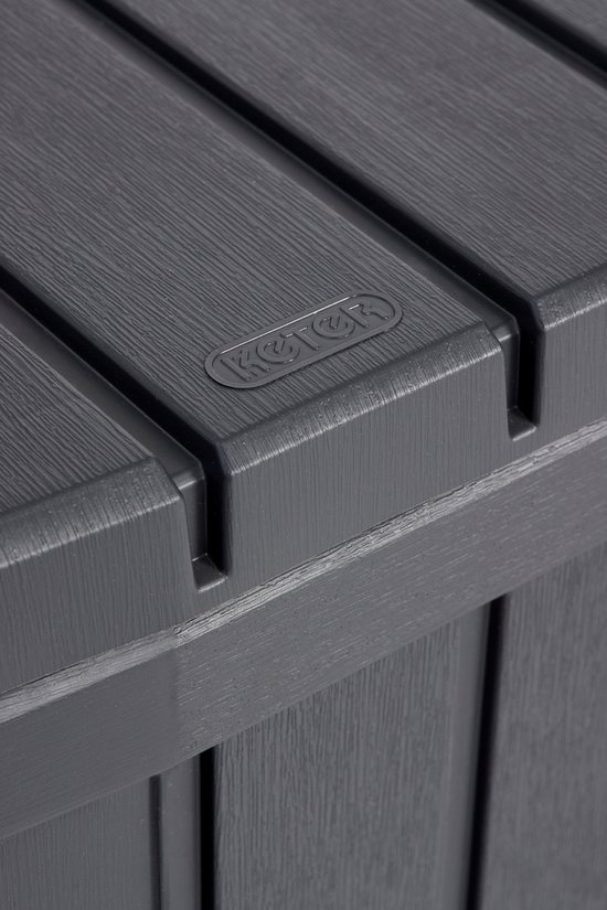 Keter Kentwood Opbergbox - 350L - 128x53.6x59 cm - Antraciet