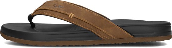 CLAY Slippers Clay003 - Homme - Cognac - Taille 42