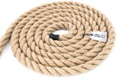 DQ-PP JUTE TOUW, 10 m, 18 mm dikte, koord naturel bruin natuurlijke vezels, DIY decoratie, macramé, tuin touwtrekken leuning